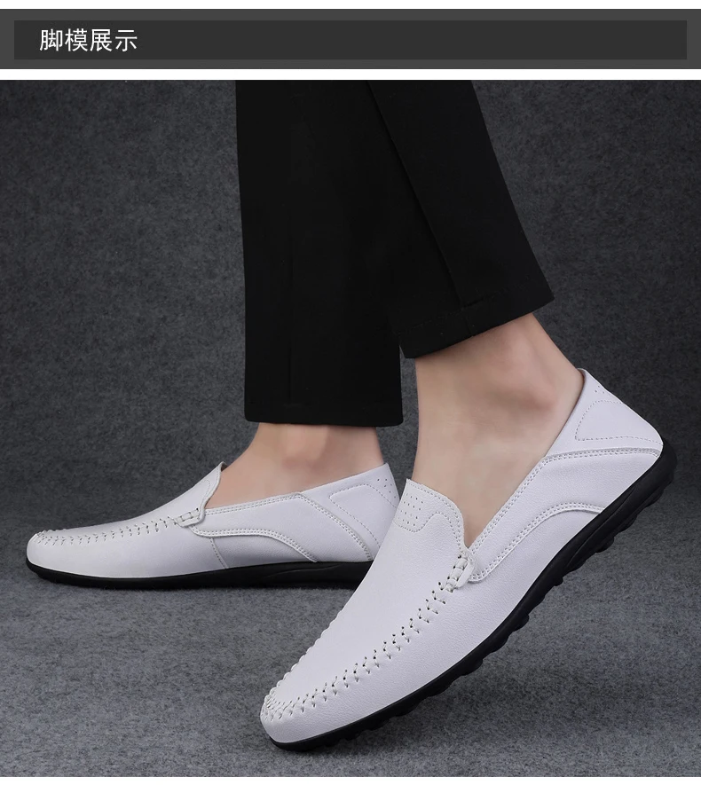 Luxury Leather Men Shoes Casual 2026 Italian Soft Men Loafers Handmade Moccasins Breathable Slip on Boat Shoes Zapatos Hombre