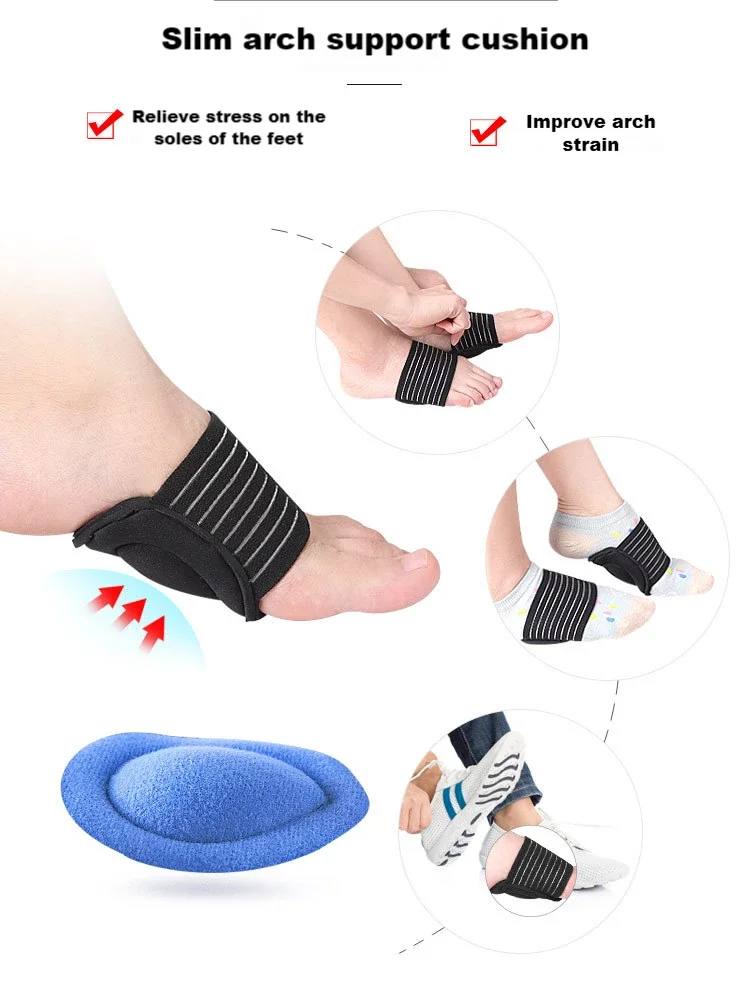1Pair Plantar Fasciitis Insole for Flat Feet Arch Support Shoe Pads Orthopedic Shoes Insoles Men Women Feet Care Products