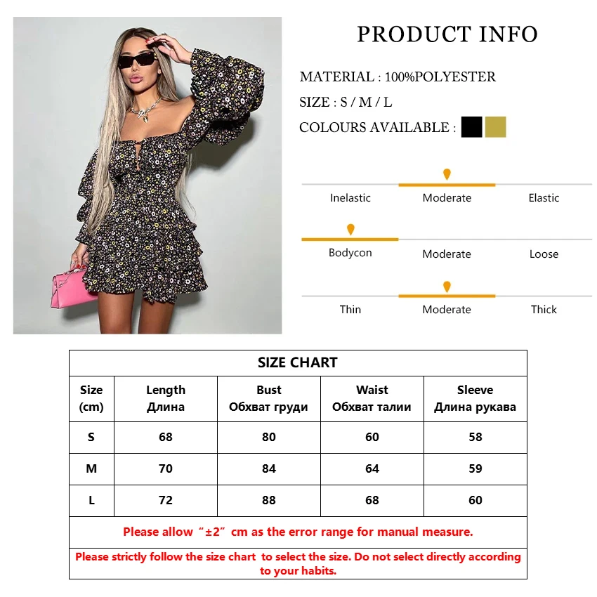 Clacive Sexy Slim Print Womens Dresses 2024 Fashion Slash Neck Long Sleeve Mini Dress Elegant High Waist Ruffle Female Dress