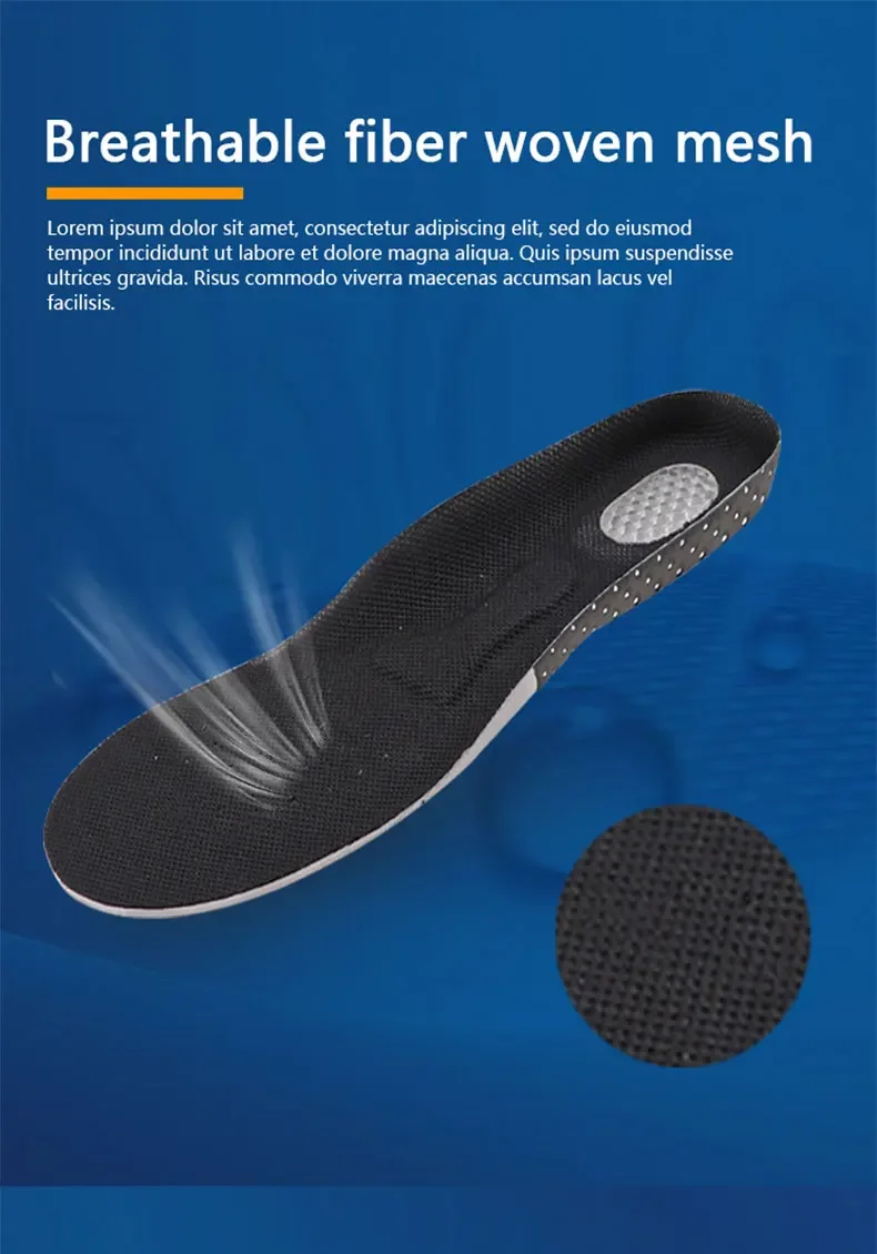 Breathable EVA Arch Support Sports Insoles, Honeycomb Shock‑Absorbing Shoe Inserts, Comfort Shoe Pads for Men & Women