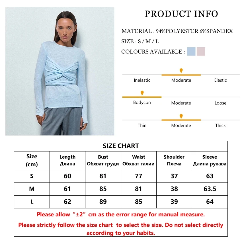 Clacive Bodycon Pink Knitted Women'S T-Shirt Casual O-Neck Long Sleeve T Shirts Elegant Chic Solid Tee Top Female Clothing 2024