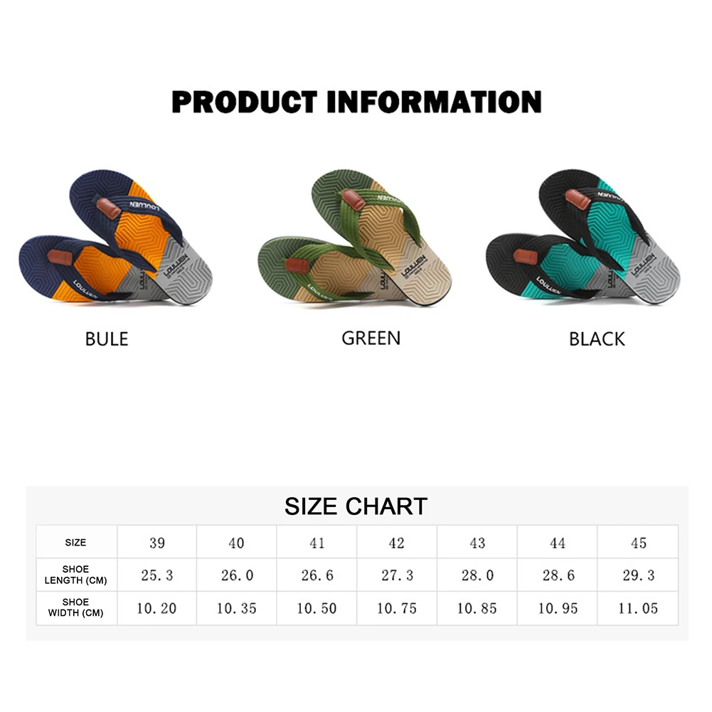 Men's Thongs Slippers For Summer Comfy Breathable Beach Shoes For Daily Wear