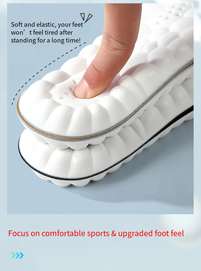 New Cowhide Shoes Insole Plantar Fasciitis Pads Arch Support Foot Orthopedic Insoles for Feet Sports Shock Absorption Shoe Sole