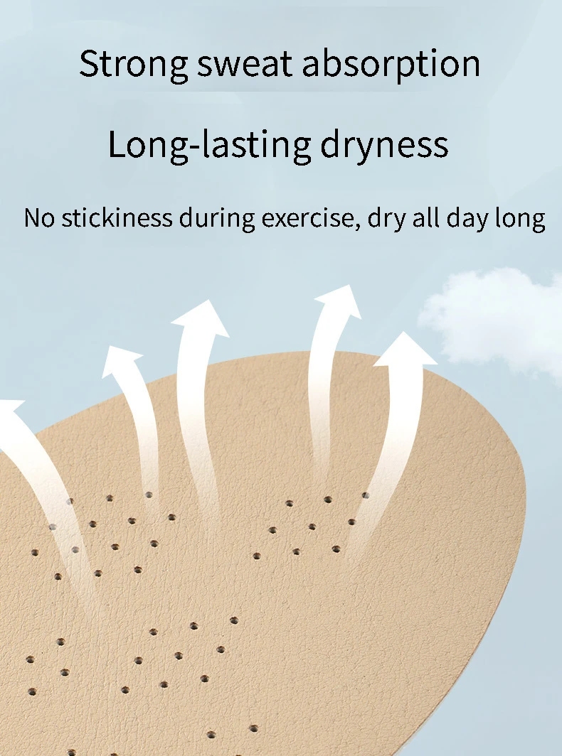 New Cowhide Shoes Insole Plantar Fasciitis Pads Arch Support Foot Orthopedic Insoles for Feet Sports Shock Absorption Shoe Sole