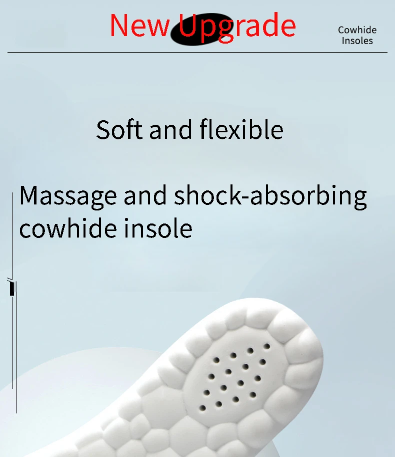 New Cowhide Shoes Insole Plantar Fasciitis Pads Arch Support Foot Orthopedic Insoles for Feet Sports Shock Absorption Shoe Sole