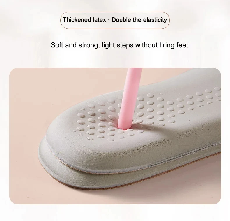 Genuine leather comfortable and breathable sports insole, sweat absorbing, antibacterial and odor resistant latex insole