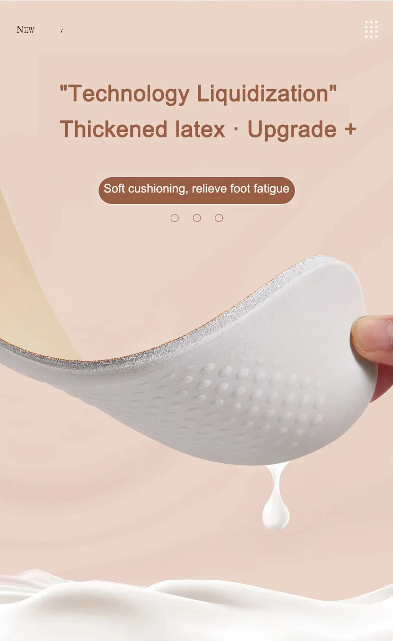 Genuine leather comfortable and breathable sports insole, sweat absorbing, antibacterial and odor resistant latex insole