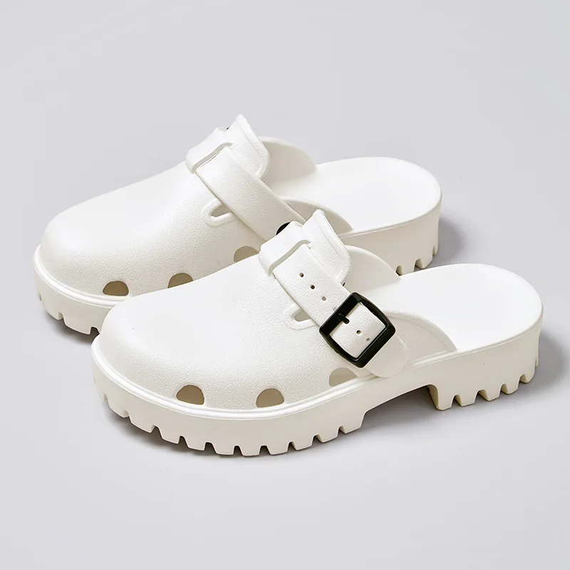 Smile Pop Women Platform Sandals Summer Clogs Slippers Fashion Women's Flat Slippers Outdoor Antiskid Waterproof Home Sandals