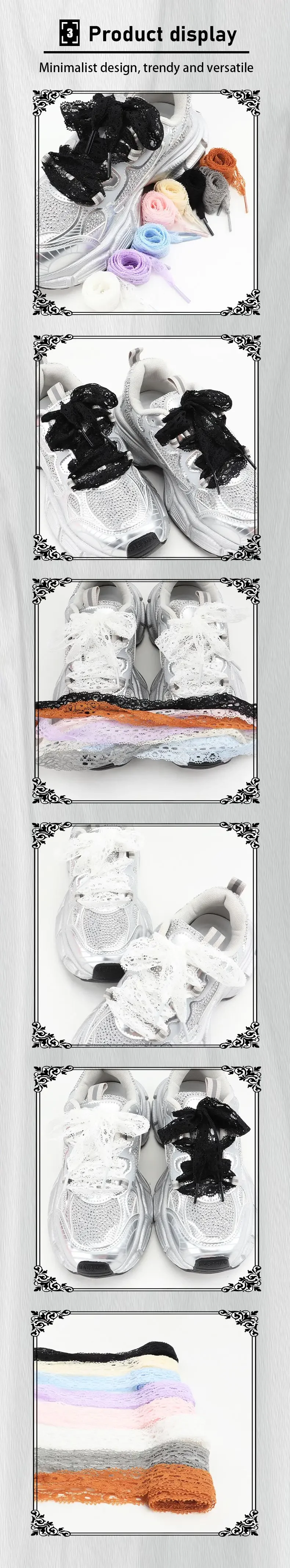 Flat Lace Shoe Laces Fancy Shoelaces for Women 3CM Width 80CM/100CM/120CM Length Canvas Sneakers Outdoor Casual Shoes Shoelace