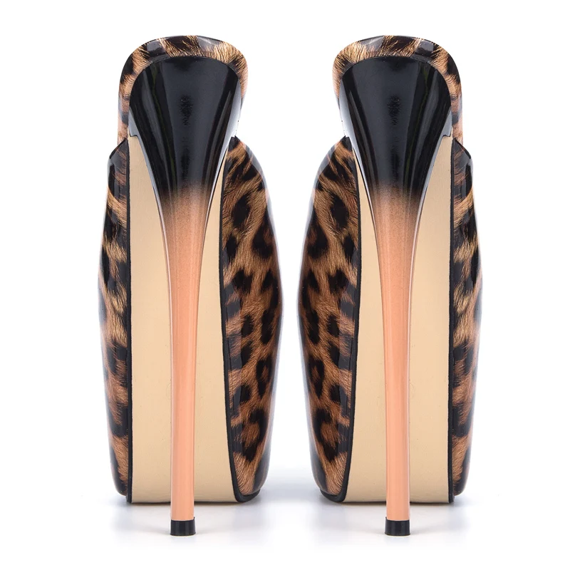SDTRFT Shoes Woman Shallow Mouth Slipper Peep Toe 20cm Thin Heels Wedding Pumps Sapato Feminino High Heels Transparent Stilettos