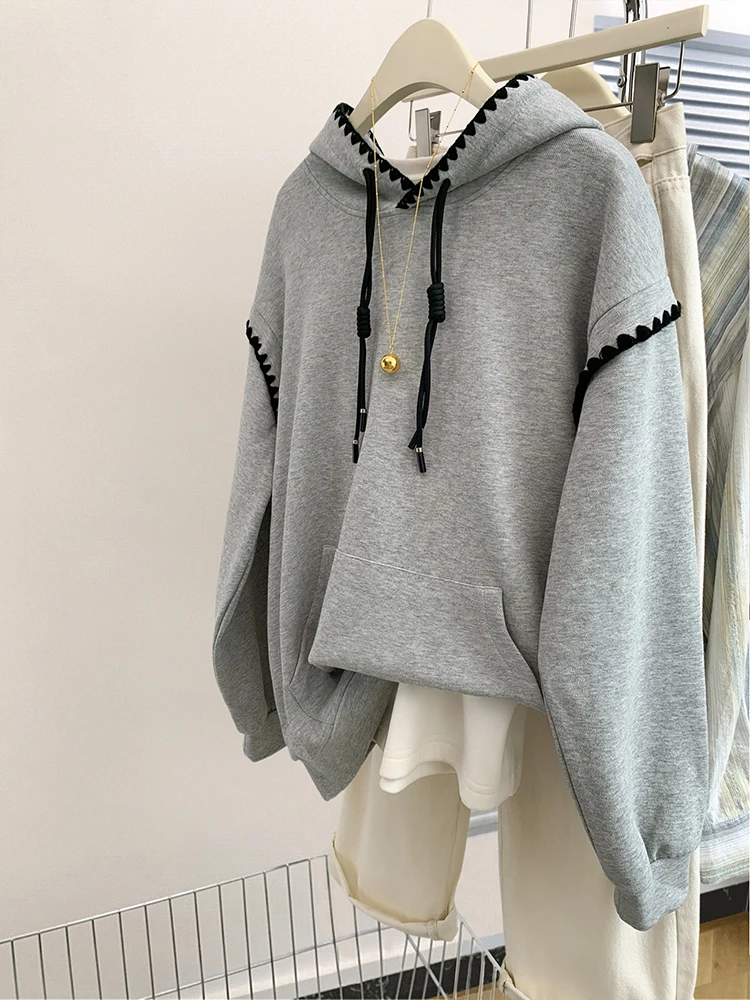 Streetwear Hoodies Fashion Women Autumn Winter Long Sleeve Sweatshirt Harajuku Casual Versatile Hooded Oversized Tops