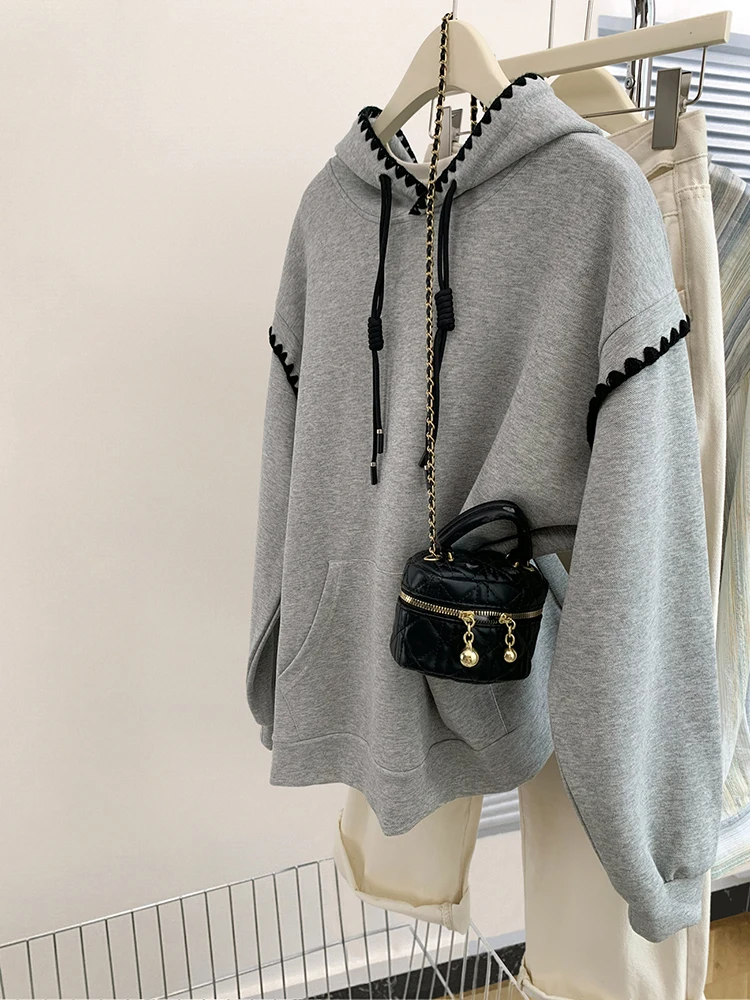 Streetwear Hoodies Fashion Women Autumn Winter Long Sleeve Sweatshirt Harajuku Casual Versatile Hooded Oversized Tops