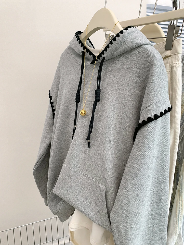 Streetwear Hoodies Fashion Women Autumn Winter Long Sleeve Sweatshirt Harajuku Casual Versatile Hooded Oversized Tops