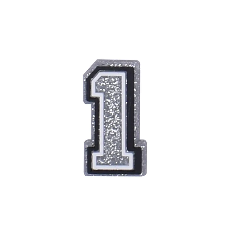 Number Shoe Charms for Crocs Accessories Decorations Silvery Pins Boy Girls Clogs Charms Women Kids Jeans Shoes Accessories