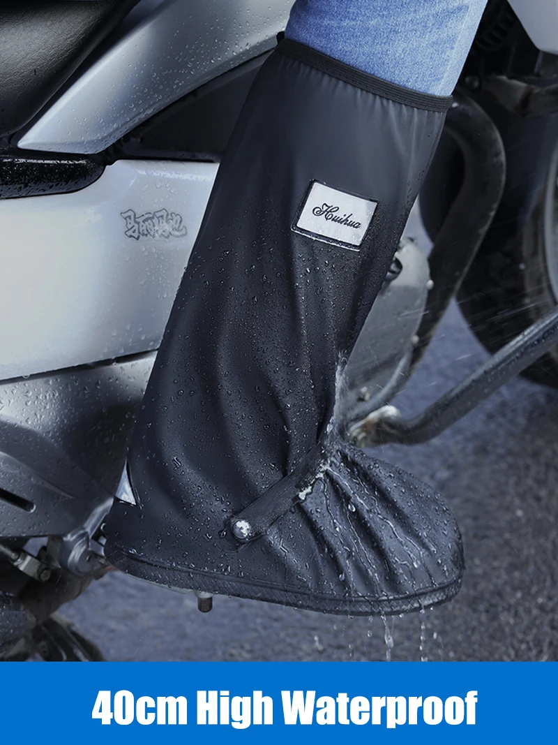 Waterproof Shoes Cover Thick Waterproof Reusable Motorcycle Cycling Bike Rain Overshoes Outdoor Anti-slip Boot Shoes Cover