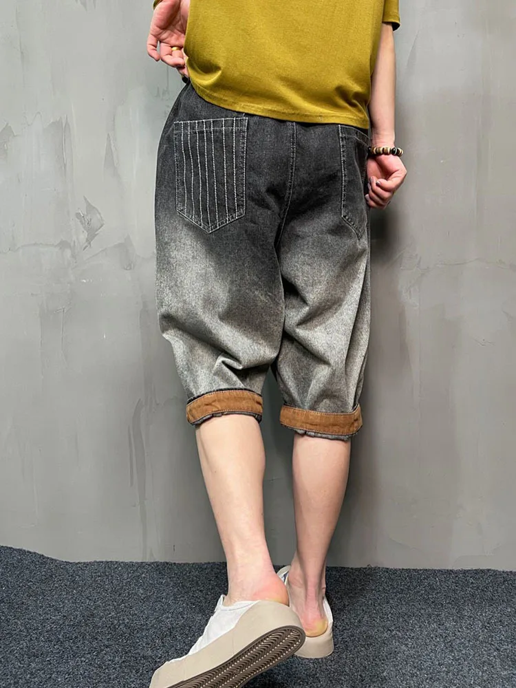 AmaxLuLuE 2025 Summer Streetwear Womens Fashion Loose Denim Pants Ladies Casual Vintage Jeans Classic Luxury Punk Harem Trousers