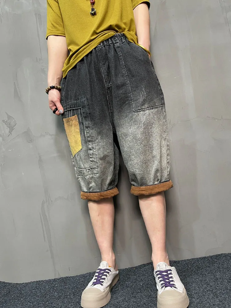AmaxLuLuE 2025 Summer Streetwear Womens Fashion Loose Denim Pants Ladies Casual Vintage Jeans Classic Luxury Punk Harem Trousers