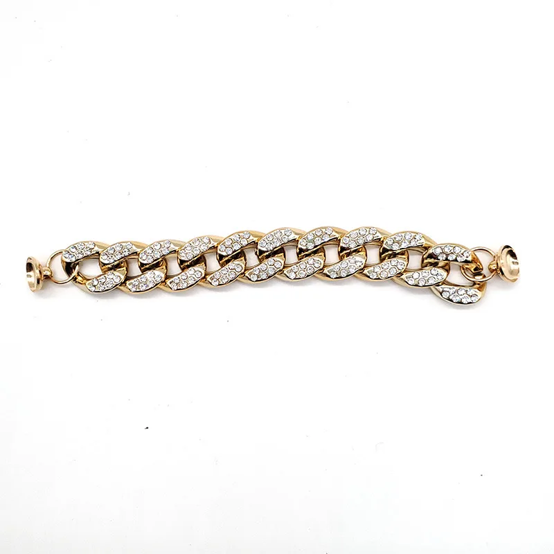 Shoe Charms Jewelry Flower Rhinestone Crystal Drill Hole Shoe Buckle Decorations Shoes Assessories Chain Girl Gift 1pcs