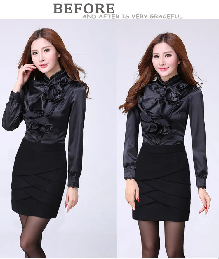 Blouse Shirt Women Fashion Blouses Pink Casual Shirts Elegant Ruffled Collar White Office Female Clothing Spring Tops 2022 New