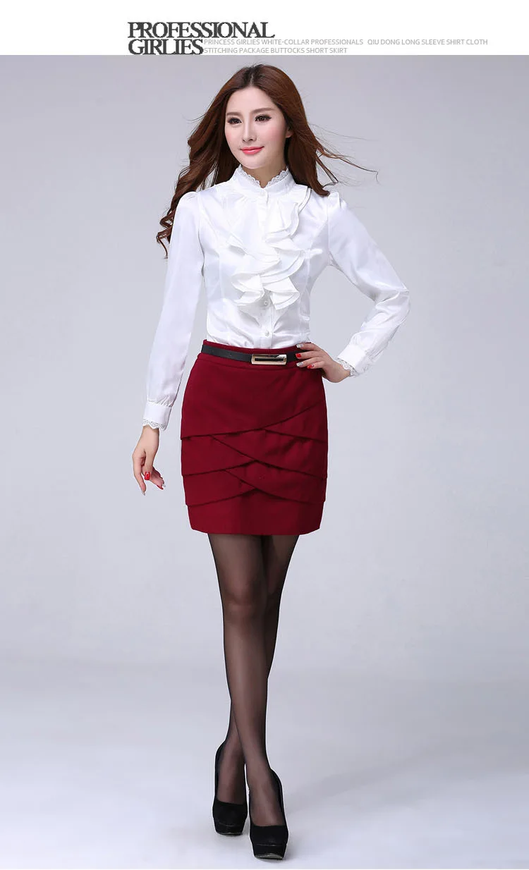 Blouse Shirt Women Fashion Blouses Pink Casual Shirts Elegant Ruffled Collar White Office Female Clothing Spring Tops 2022 New