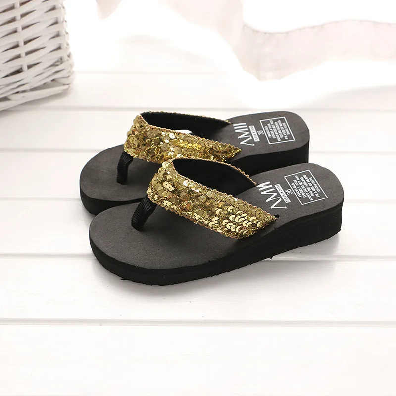 Summer Sequins Slippers Women Sandals Shoes Woman 2024 Open Toe Flip Flops Ladies Clear Outdoor Flat Beach Slides Zapatos Mujer
