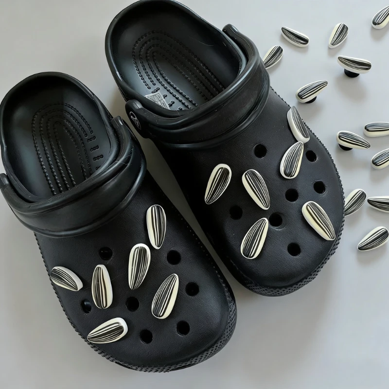 New Shoe Charms Accessories DIY Creative Melon Seeds Sunflower Seeds Shoes Flower Shoes On Decoration Detachable Accessories