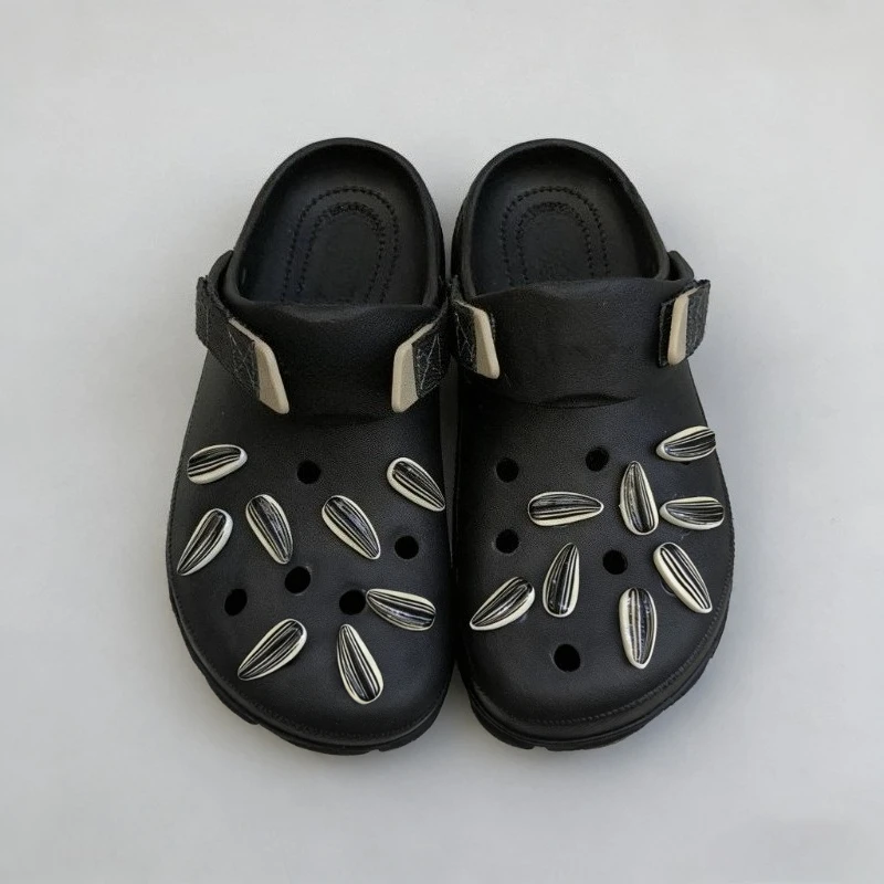 New Shoe Charms Accessories DIY Creative Melon Seeds Sunflower Seeds Shoes Flower Shoes On Decoration Detachable Accessories