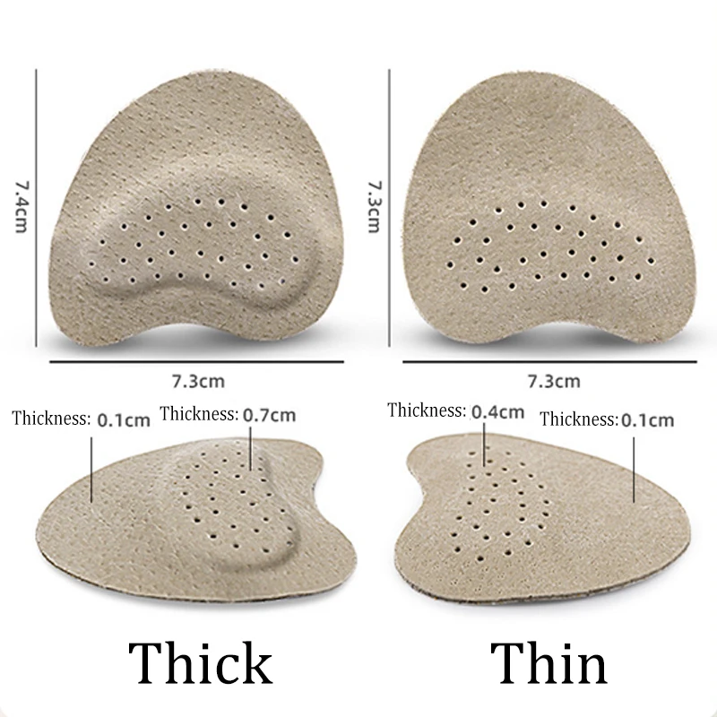 Leather Forefoot Pad for Women Sandals High Heels Non-slip Shoes Insoles for Women's Shoes Insert Adhesive Anti Slip Stickers