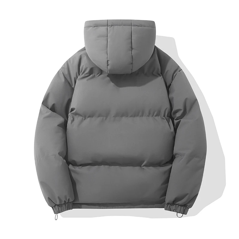 Autumn And Winter Warm Fashion Harajuku Puffer Jacket Women High Neck Hooded Zipper Design Cotton-Padded Coat Abrigo Mujer