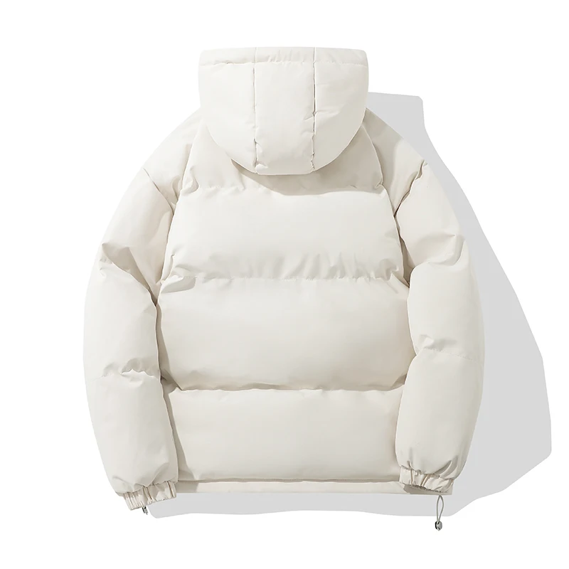 Autumn And Winter Warm Fashion Harajuku Puffer Jacket Women High Neck Hooded Zipper Design Cotton-Padded Coat Abrigo Mujer