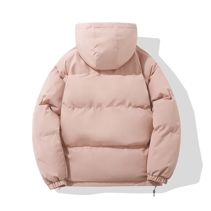 Autumn And Winter Warm Fashion Harajuku Puffer Jacket Women High Neck Hooded Zipper Design Cotton-Padded Coat Abrigo Mujer