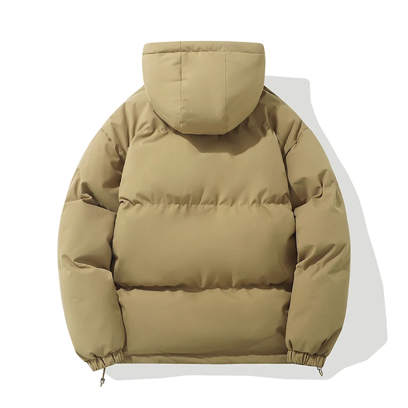 Autumn And Winter Warm Fashion Harajuku Puffer Jacket Women High Neck Hooded Zipper Design Cotton-Padded Coat Abrigo Mujer