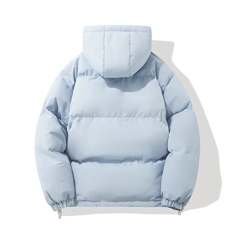 Autumn And Winter Warm Fashion Harajuku Puffer Jacket Women High Neck Hooded Zipper Design Cotton-Padded Coat Abrigo Mujer