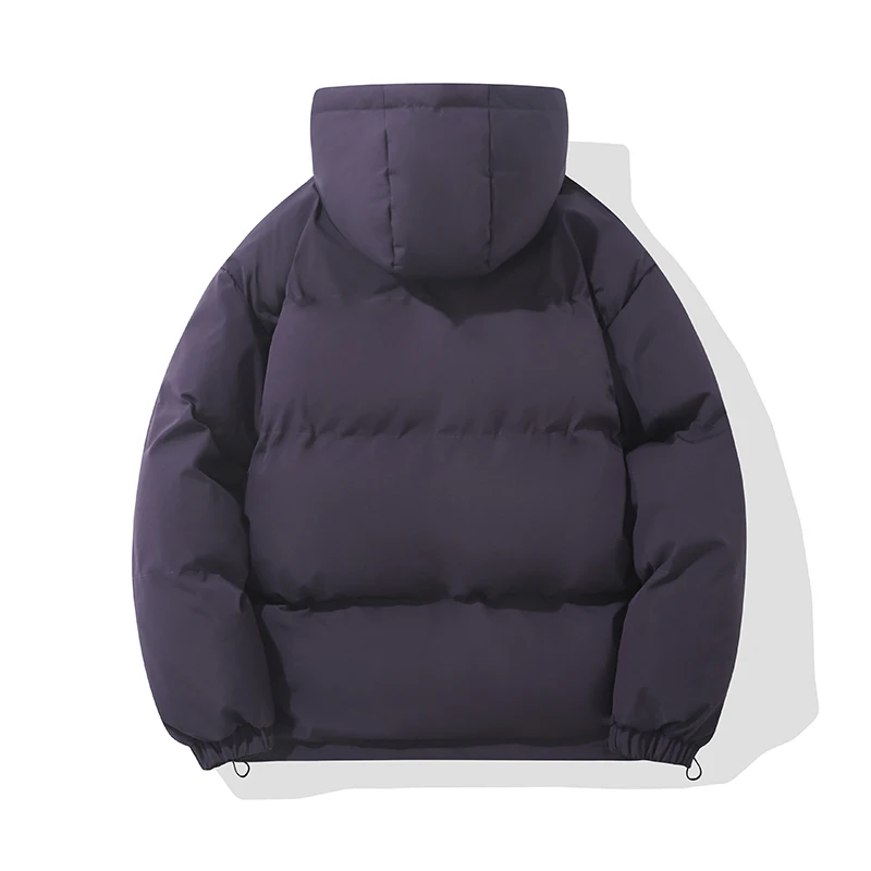 Autumn And Winter Warm Fashion Harajuku Puffer Jacket Women High Neck Hooded Zipper Design Cotton-Padded Coat Abrigo Mujer