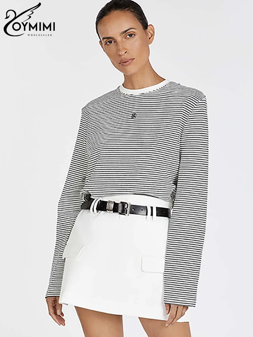 Oymimi Elegant White Simple Skirts For Women Fashion Hiah Waisted Straight Skirts Office Lady Spring Solid Mini Skirts Female