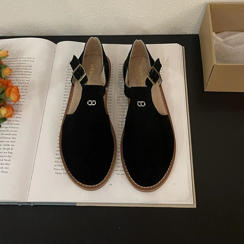DIMANYU Retro Roman Baotou Sandals Women Wear 2026 Summer New Frosted Real Leather Female Flat Shoes Hollow Women Sandals