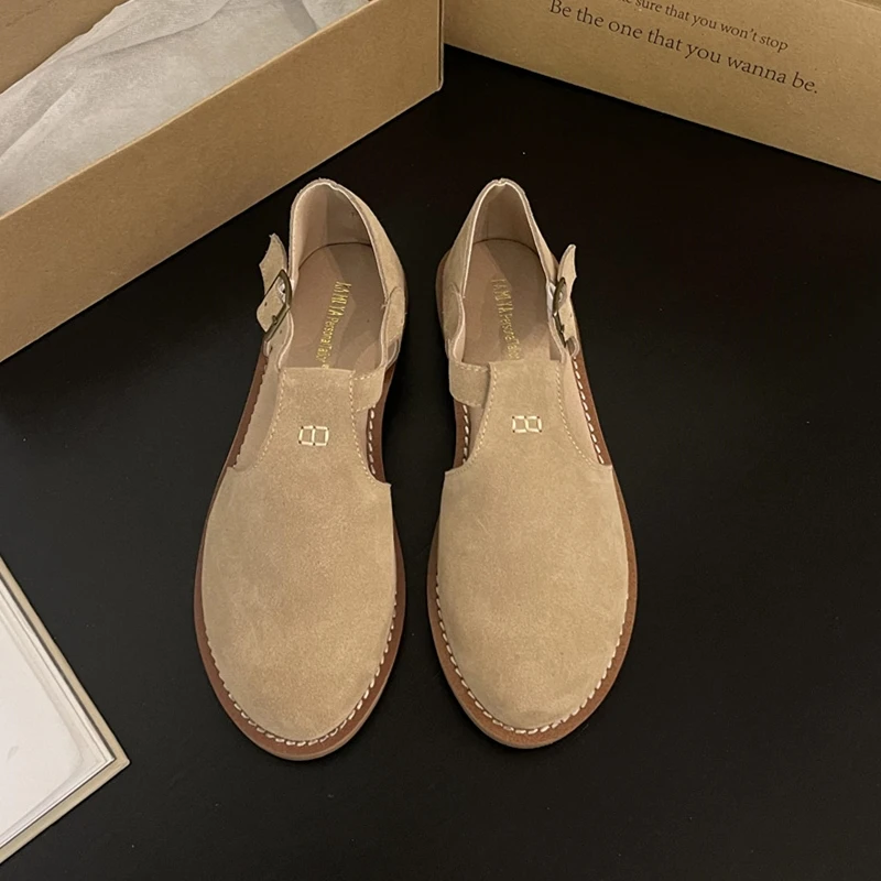 DIMANYU Retro Roman Baotou Sandals Women Wear 2026 Summer New Frosted Real Leather Female Flat Shoes Hollow Women Sandals