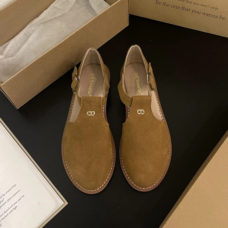 DIMANYU Retro Roman Baotou Sandals Women Wear 2026 Summer New Frosted Real Leather Female Flat Shoes Hollow Women Sandals