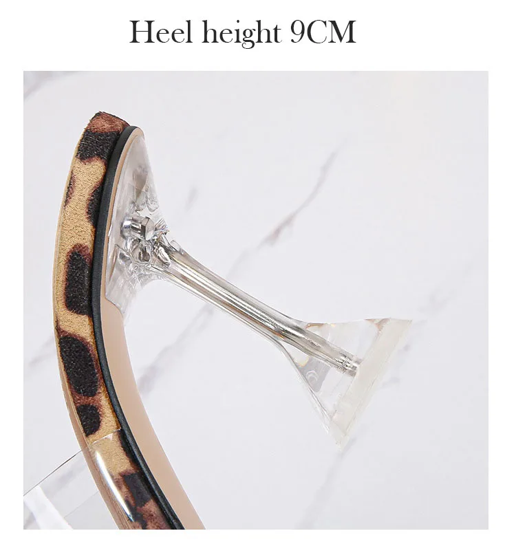 Oulylan 2024 New PVC Jelly Slippers Open Toed High Heels Women Transparent Heel Slippers Fashion Lady Shoes Sexy Slippers