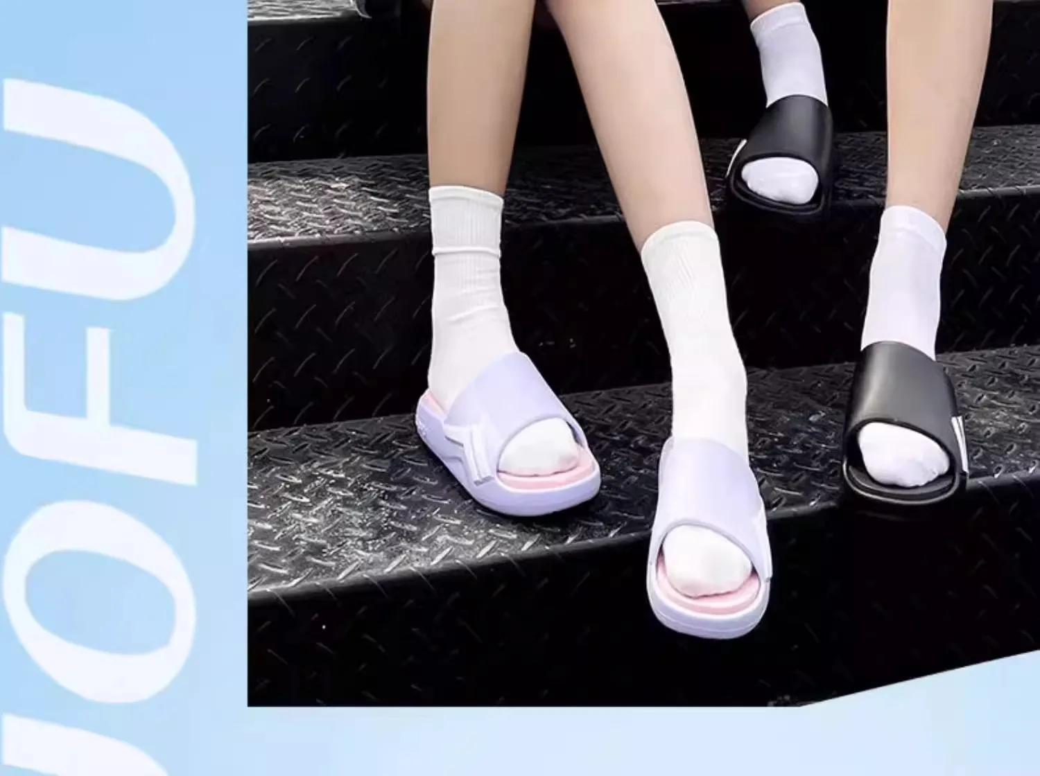 Luofu Men's and Women's Couple New Sports Slippers Summer Indoor and Outdoor Thick Sole Basketball Anti slip Beach Sandals
