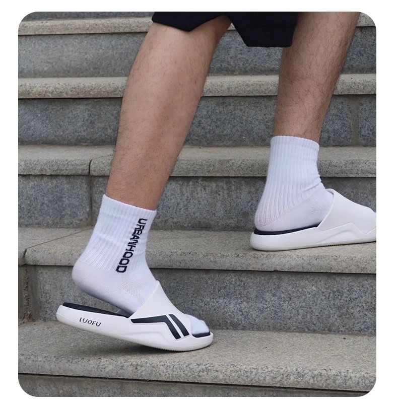 Luofu Men's and Women's Couple New Sports Slippers Summer Indoor and Outdoor Thick Sole Basketball Anti slip Beach Sandals