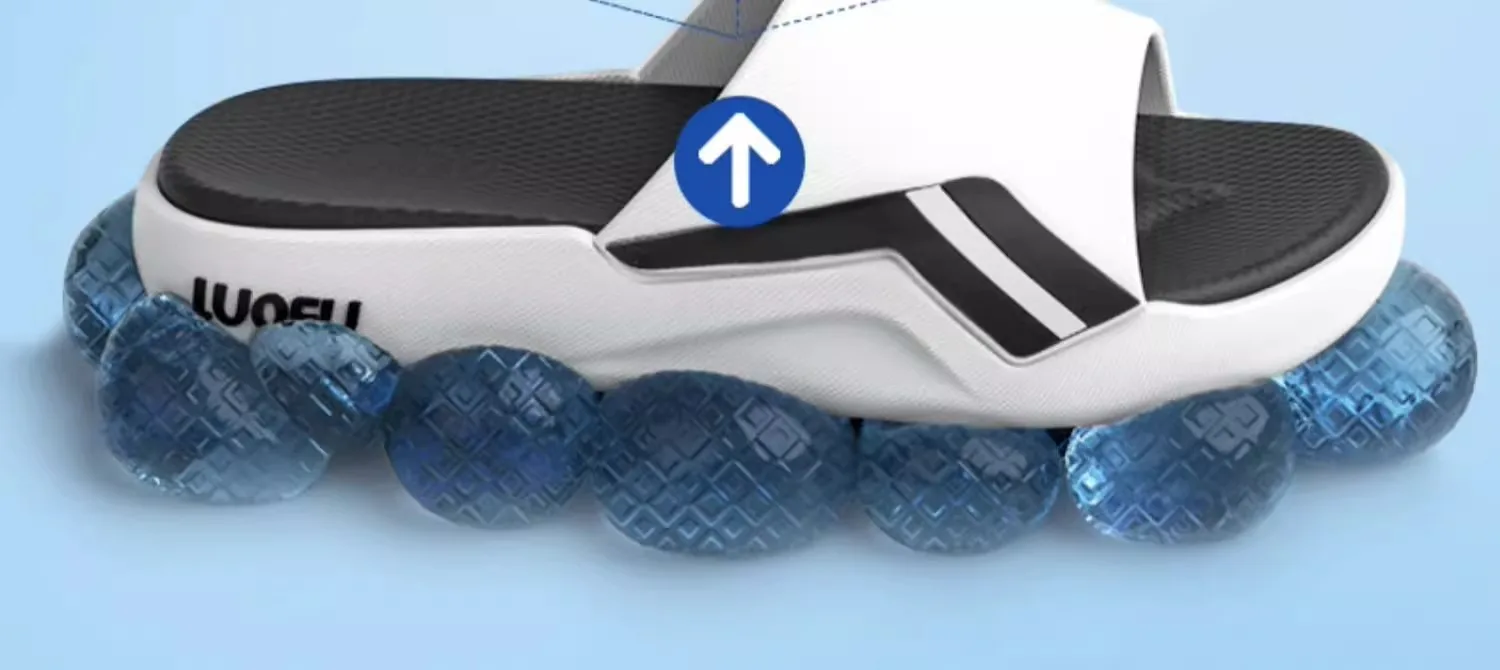 Luofu Men's and Women's Couple New Sports Slippers Summer Indoor and Outdoor Thick Sole Basketball Anti slip Beach Sandals