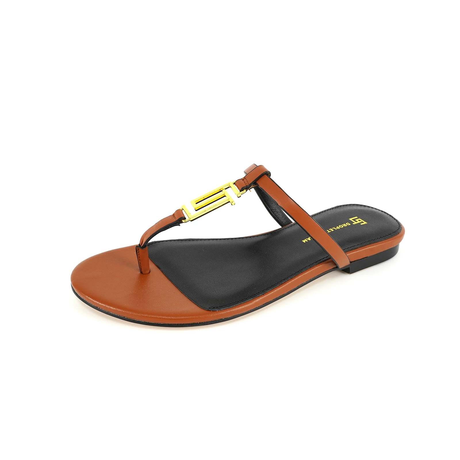 New European and American Summer Flat Heel Outdoor Solid Color Women's Slippers Luxury Popular Brand Anti slip Beach Slippers