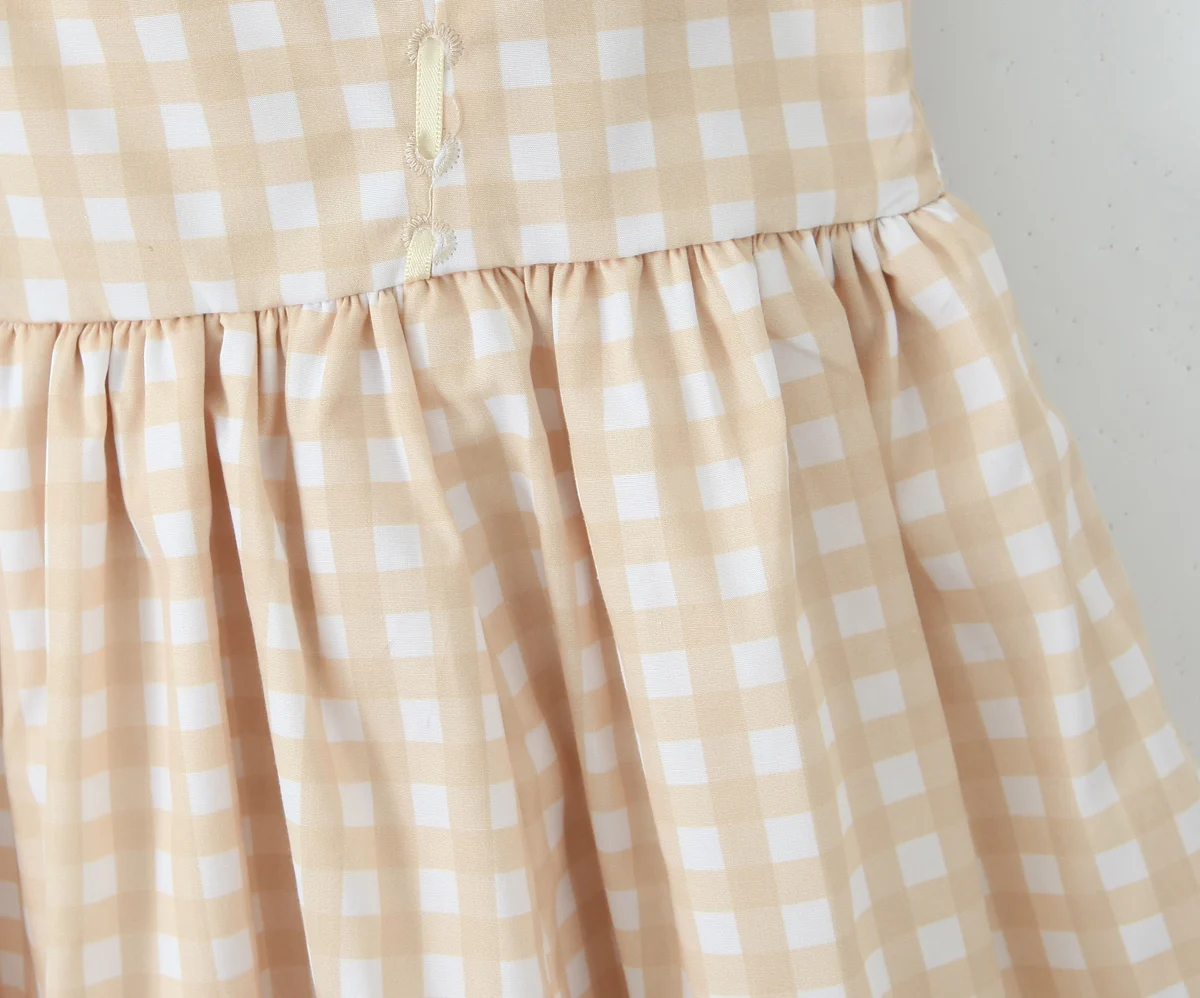 Summer Luxury Dresses 2024 Women Short Dress Khaki Plaid Mini Dress A Line Formal Occasion Dresses Elegant One Pieces