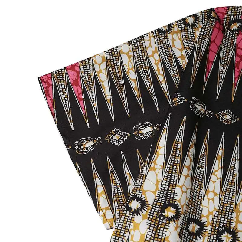 2024 VONDA Summer Women Bohemian Printed Blouses Vintage Shirts Tunic Tops Casual Half Sleeve Loose V-Neck Oversize Blusas Femme