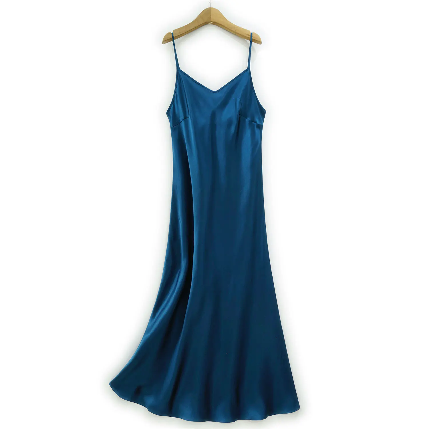 BirdTree, 17MM 100% Silk Elegant OL Dresses, Women Spaghetti Strap Color, Simplicity Vacation Party Dress, 2024 Summer D44156QM
