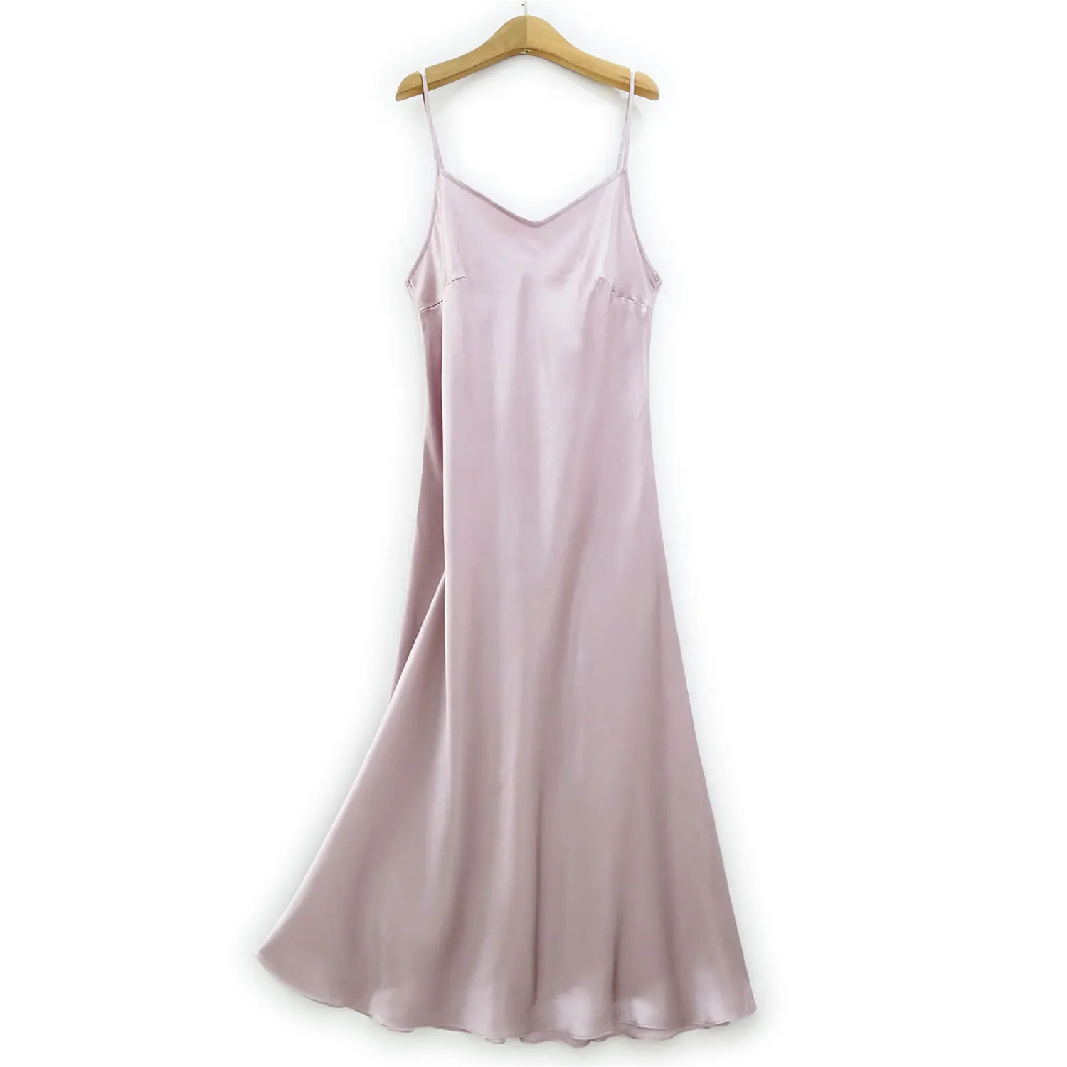BirdTree, 17MM 100% Silk Elegant OL Dresses, Women Spaghetti Strap Color, Simplicity Vacation Party Dress, 2024 Summer D44156QM