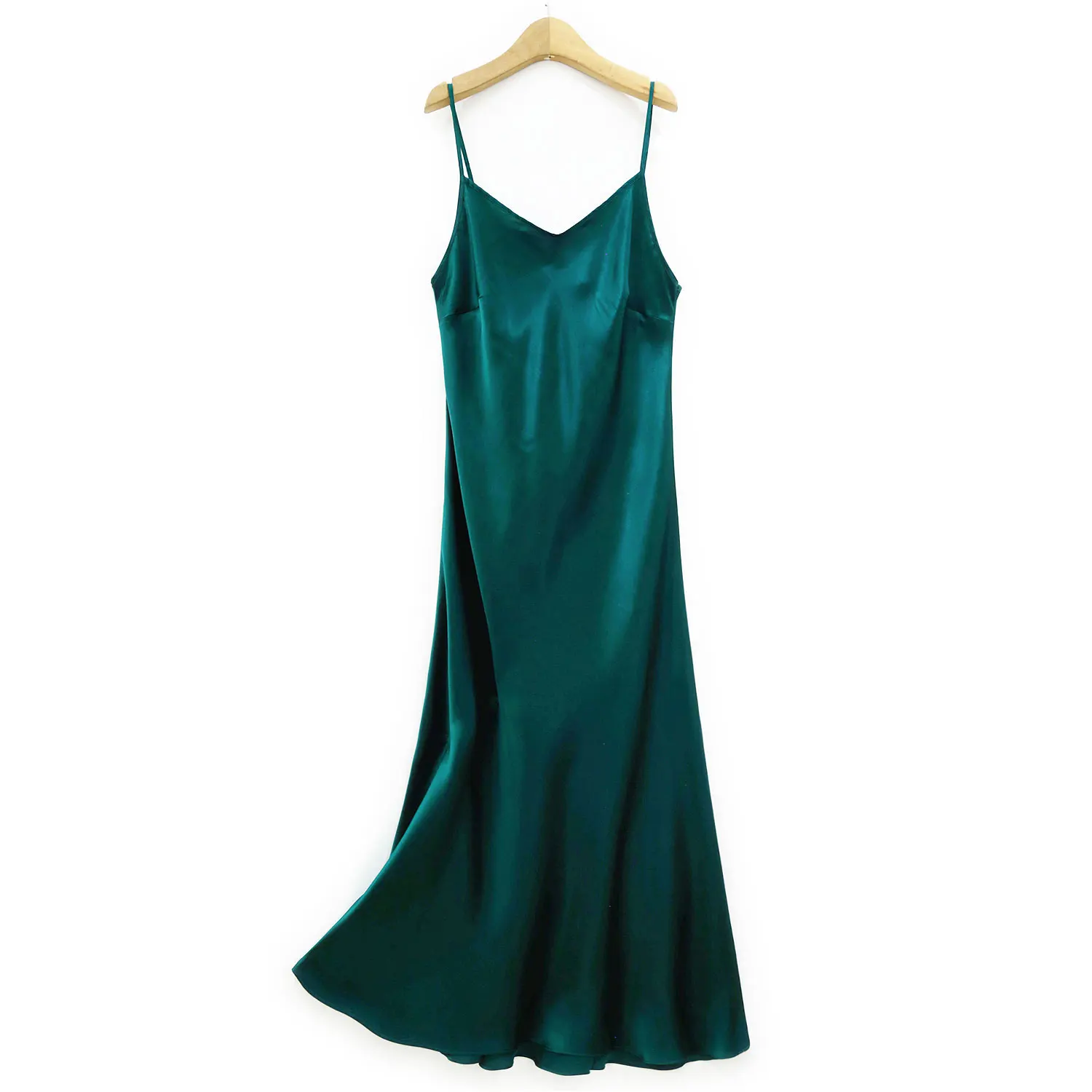 BirdTree, 17MM 100% Silk Elegant OL Dresses, Women Spaghetti Strap Color, Simplicity Vacation Party Dress, 2024 Summer D44156QM