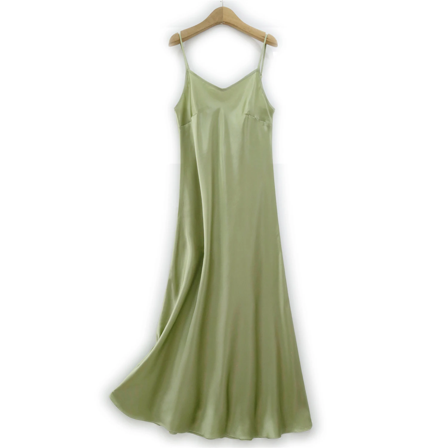 BirdTree, 17MM 100% Silk Elegant OL Dresses, Women Spaghetti Strap Color, Simplicity Vacation Party Dress, 2024 Summer D44156QM