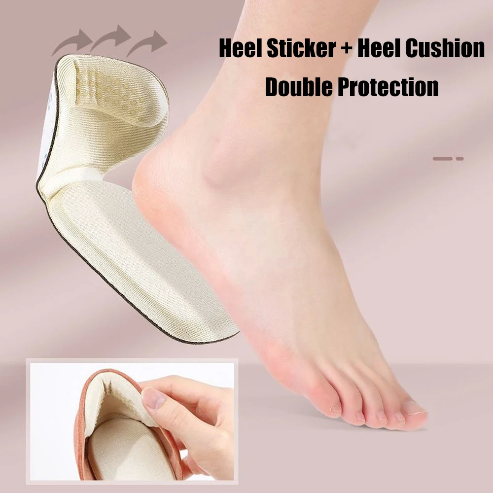 Memory Foam Heel Insoles for Large Sports Shoes Women High Heels Inserts Adjustable Size Antiwear Foot Pain Relief Cushion Pads